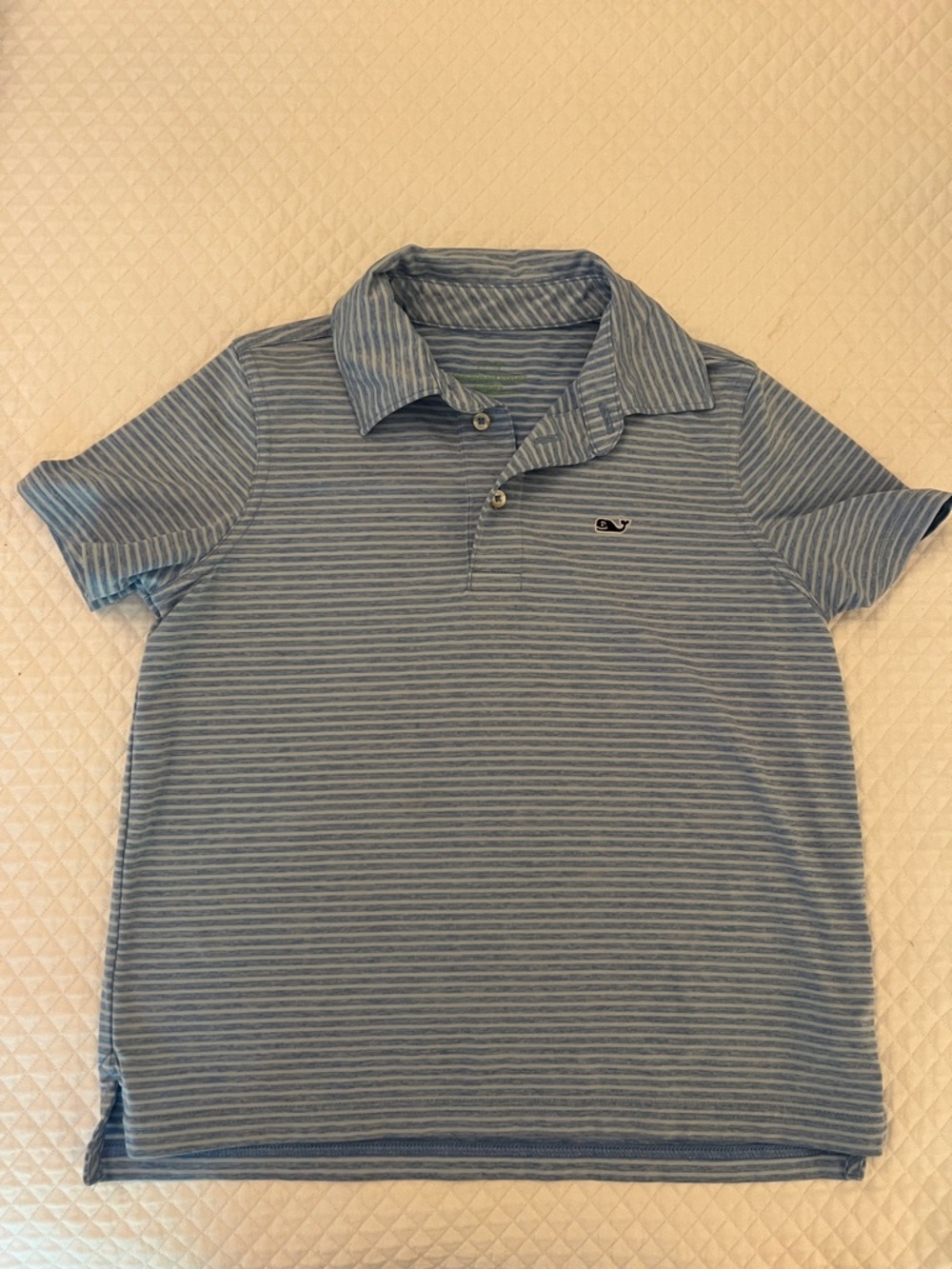 Vineyard Vines Blue & White Stripe Boys Polo Shirt